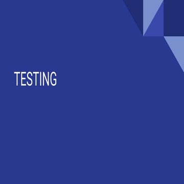 Testing