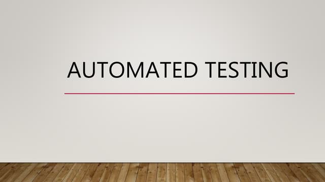 Testing