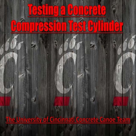 Testing a concrete compression test cylinder