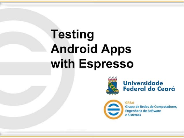 Testing android apps with espresso