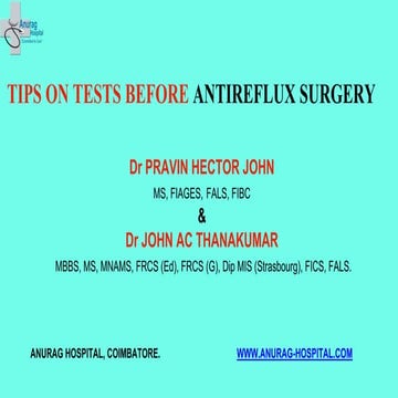 Testing before GERD / FUNDOPLICATION SURGERY