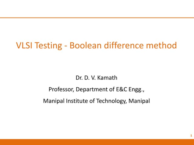 Testing boolean difference | PDF