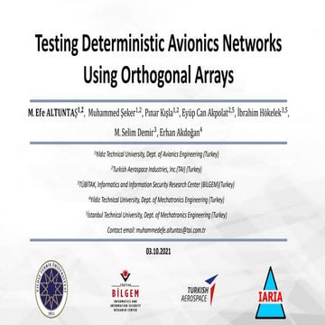 Testing Deterministic Avionics Network using OA | PDF