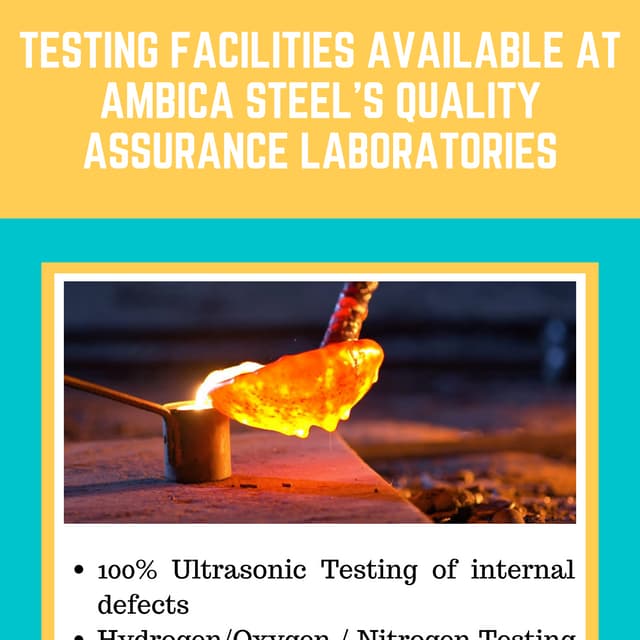 Testing Facility Available in Ambica Steels