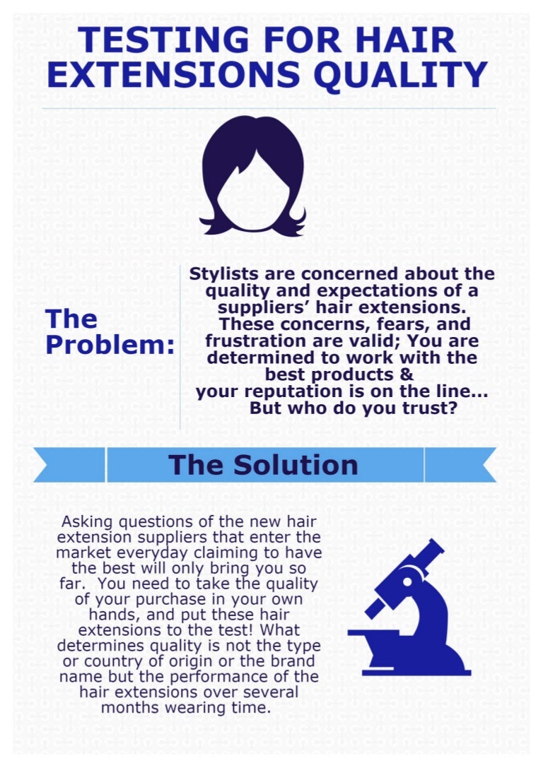 Testing for hair extension quality