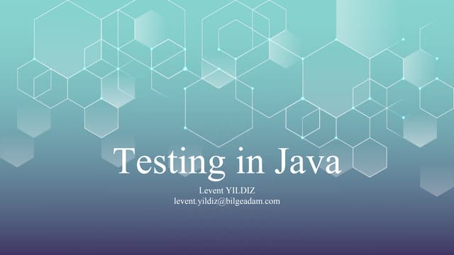 Testing in java | PDF