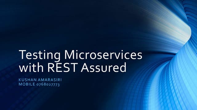 Testing microservices with rest assured