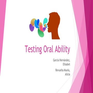 Testing oral ability | PPTX