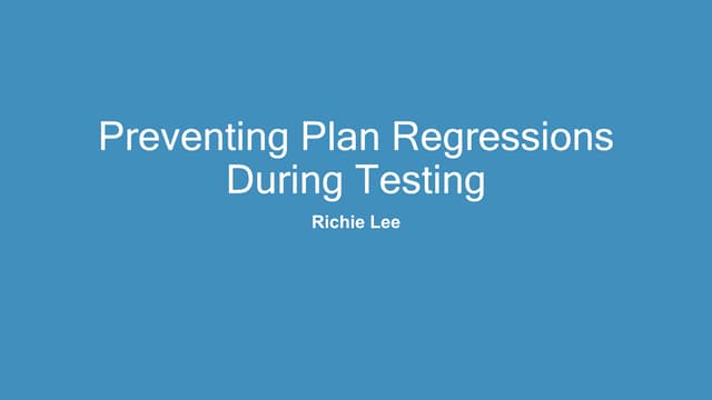 Testing regression