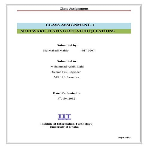 Testing related questionnaires