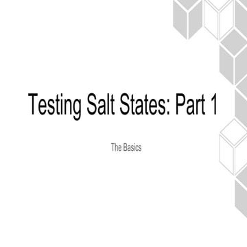 Testing Salt States (part 1)