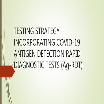 Rapid antigen test when and how | PPTX