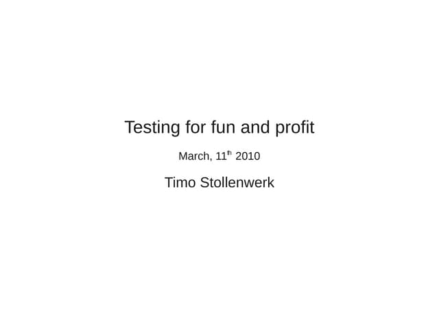 UPC Plone Testing Talk