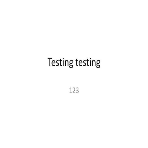 Testing | PPTX