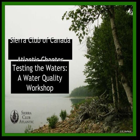 Testing The Waters   A Water Quality Workshop