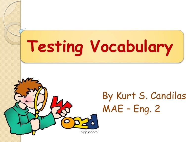 Testing vocabulary and literature