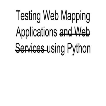 Testing web application with Python | PPT