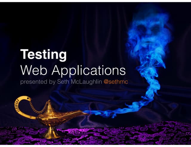 Testing Web Applications