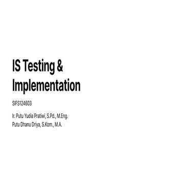 Testing in the Software Development Life Cycle (SDLC) is a systematic process...