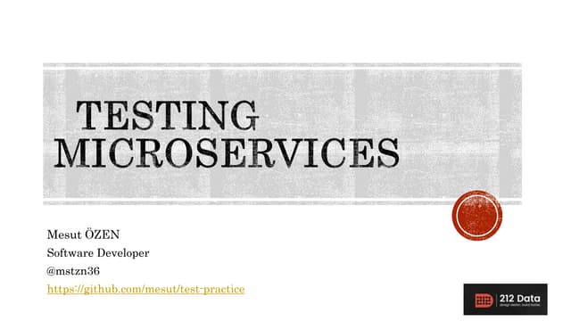 Test Strategies in Microservices