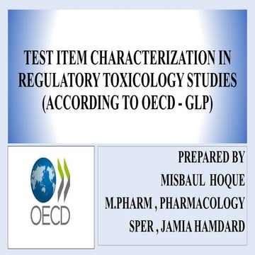TEST ITEM CHARACTERIZATION IN REGULATORY TOXICOLOGY STUDIES.pptx
