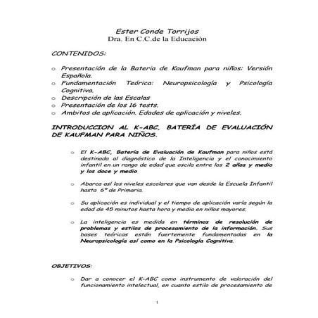 Test k abc - documento básico