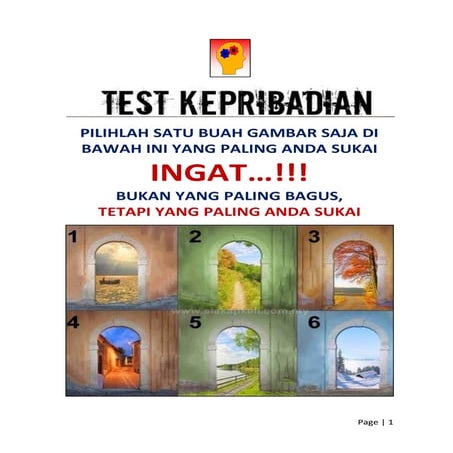 Test Kepribadian Lewat Gambar