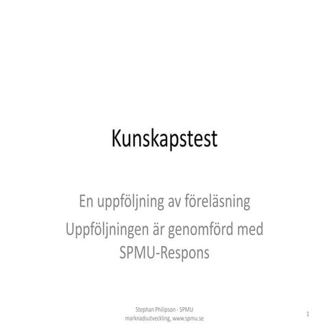 Test kunskapsnivå 29 september 2015