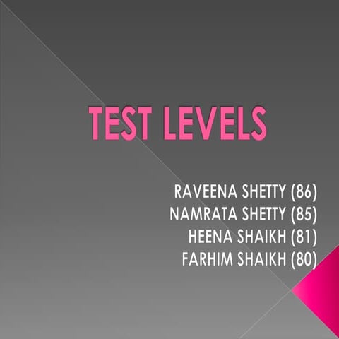 Test levels