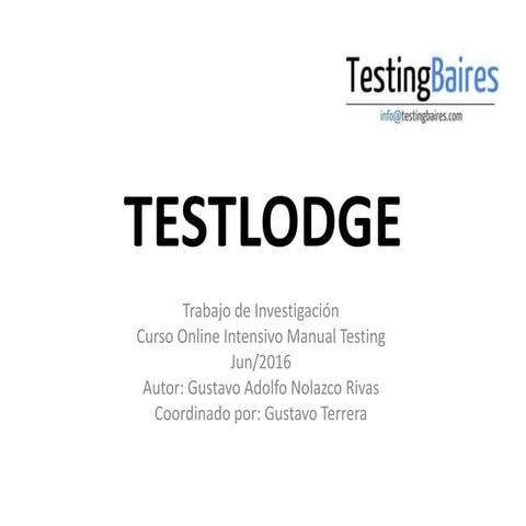 Testlodge Tutorial v1.0
