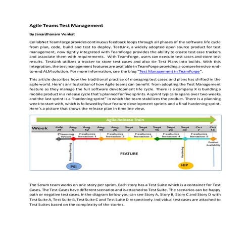 Test management in Agile Teams
