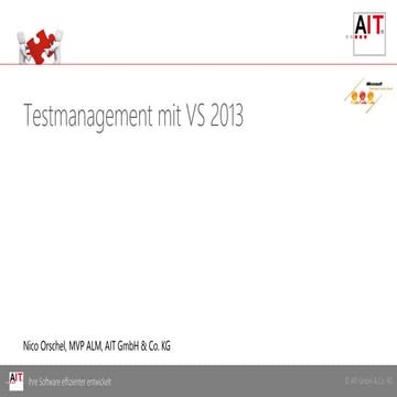 Testmanagement mit Visual Studio 2013 / CodedUI / Neues aus der Produktgruppe...