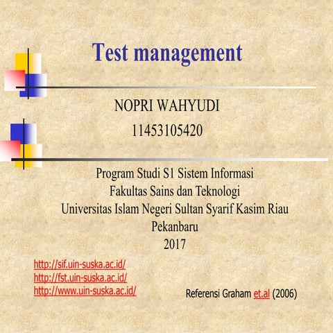 Test management nopri wahyudi