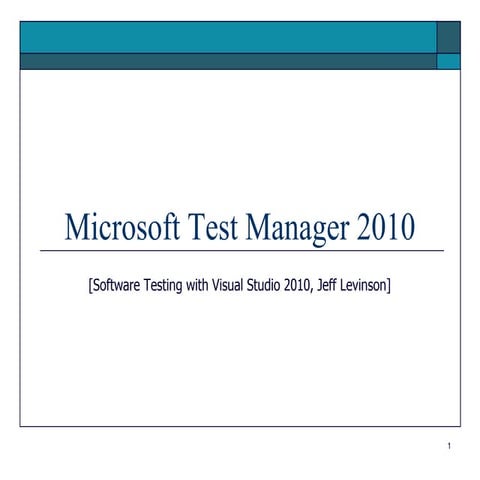 Microsoft Test Manager 2010