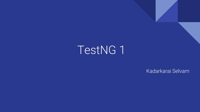 Selenium TestNG