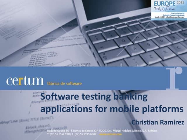 Testing banking apps
