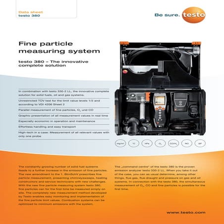 Testo 316 & 317 datasheet 2012 | PDF