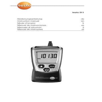 Hướng dẫn sử dụng Testo 511
