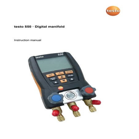 Hướng dẫn sử dụng máy đo đa năng Testo 550 KIT | PDF