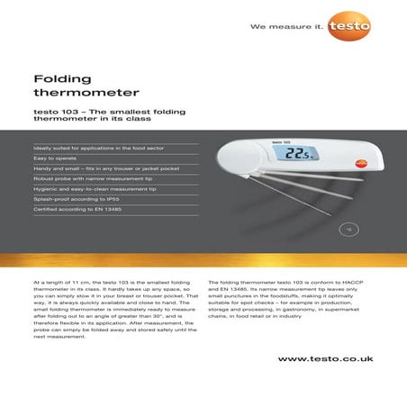 Testo 106 datasheet 2012 | PDF