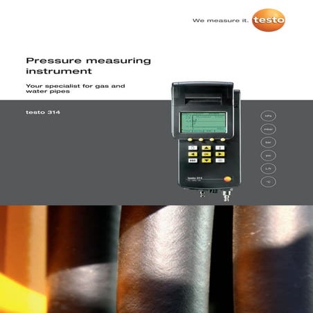 Testo 314 datasheet 2012 | PDF
