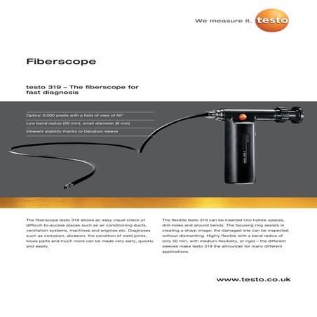 Testo 319 datasheet 2012 | PDF