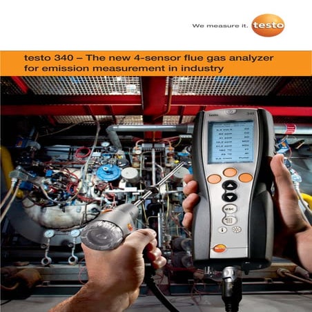 Testo 340 flue gas analyser datasheet