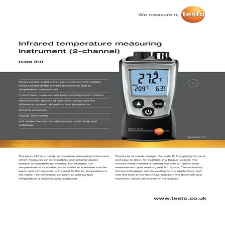 Testo 845 datasheet 2012 | PDF