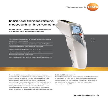 Testo 810 datasheet 2012 | PDF