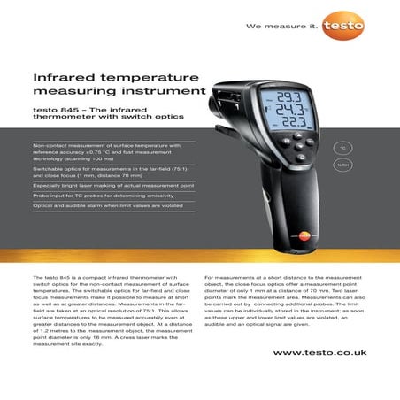 Testo 810 datasheet 2012 | PDF
