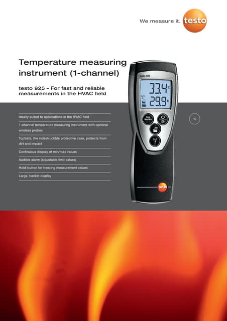 Testo 926 datasheet 2012 | PDF | Consumer Electronics | Technology ...