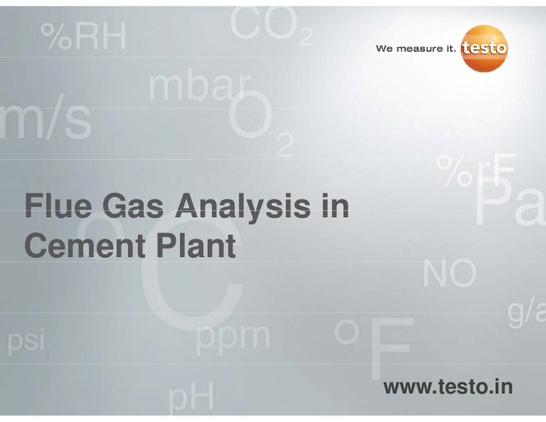 Testo Flue Gas Analysis in Cement Plant