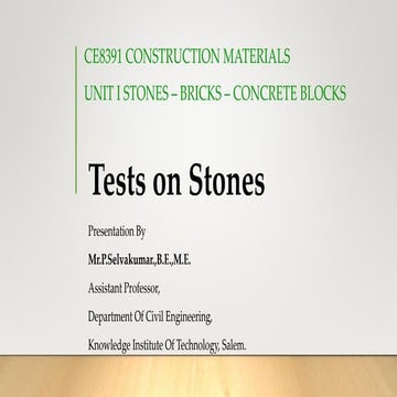 Test on stones
