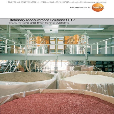 Testo stationary solutions -Transmitters and monitoring systems